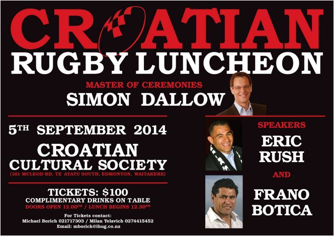 Croatian Rugby Luncheon September 2014