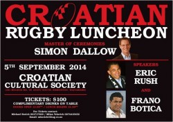 Croatian Rugby Luncheon September 2014